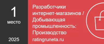 Разработчики интернет-магазинов / Добывающая промышленность: Производство